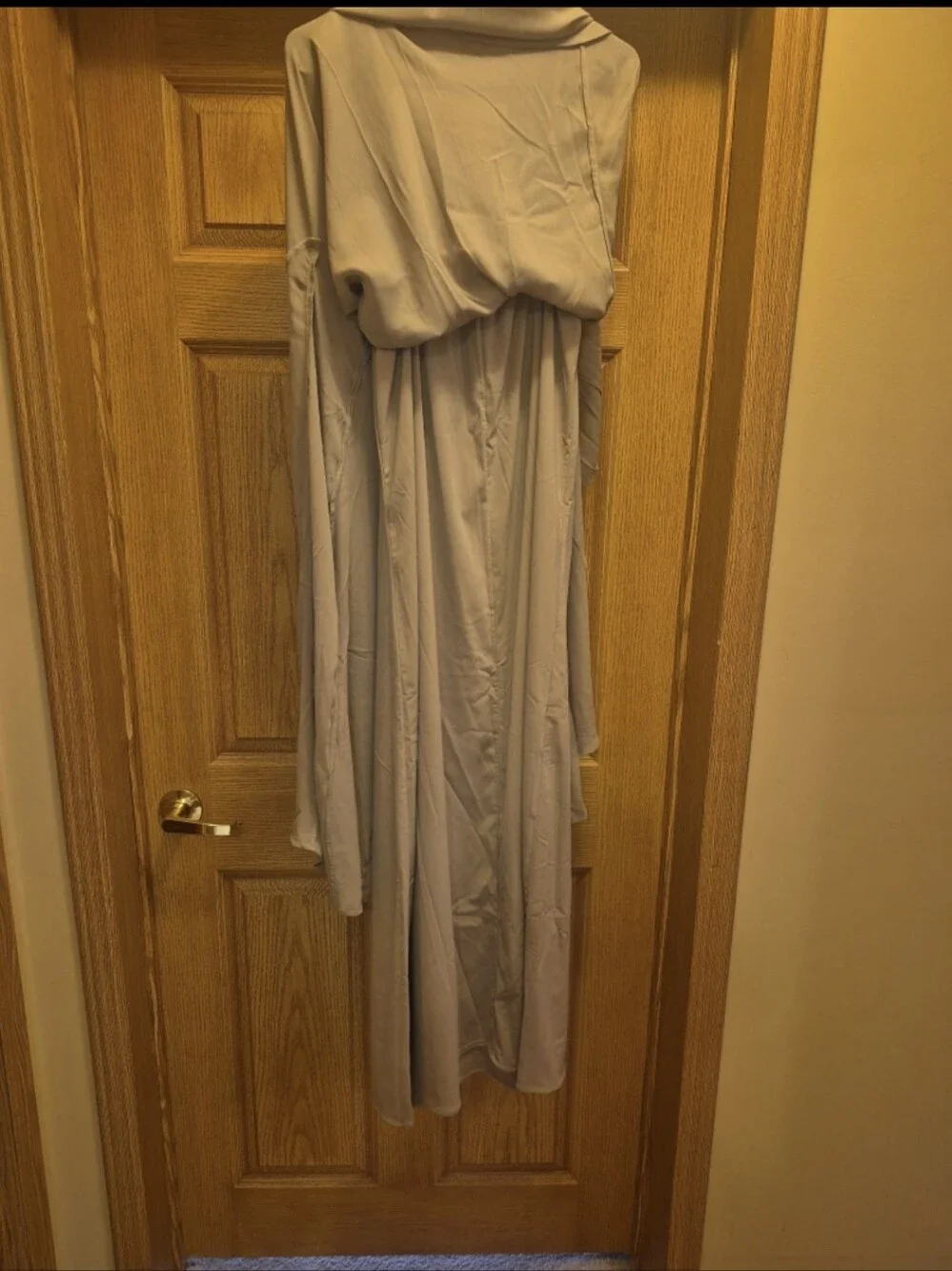 Abercrombie & Fitch Ruffle Tiered Maxi Dress Taupe Size M